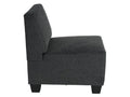 Canapé Modulable 2 places Boisona gris anthracite sans accoudoirs YCGL93903