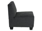Canapé Modulable 2 places Boisona gris anthracite sans accoudoirs YCGL93903