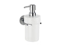 Distributeur de savon liquide céramique Boisona avec support mural - Blanc - 360 ml ZNFE58620