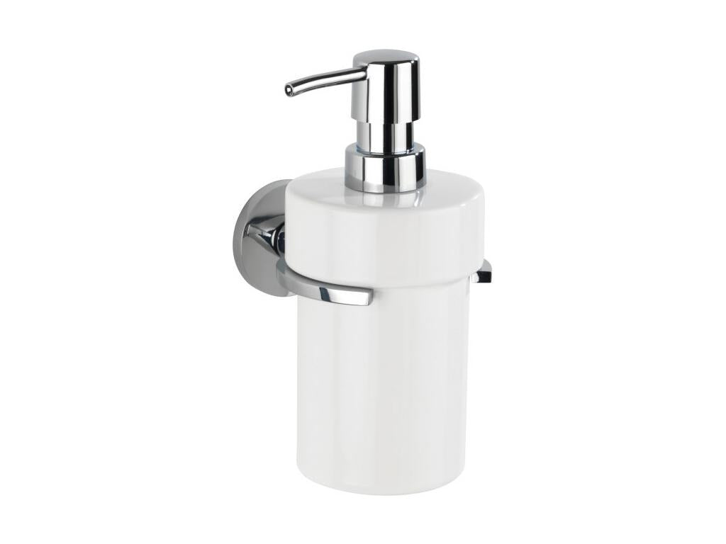 Distributeur de savon liquide céramique Boisona avec support mural - Blanc - 360 ml ZNFE58620