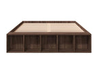 Cadre de lit chêne marron 135x190 cm bois d'ingénierie FKYF55776