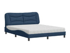 Lit avec matelas bleu 160x200 cm tissu LIQA29413