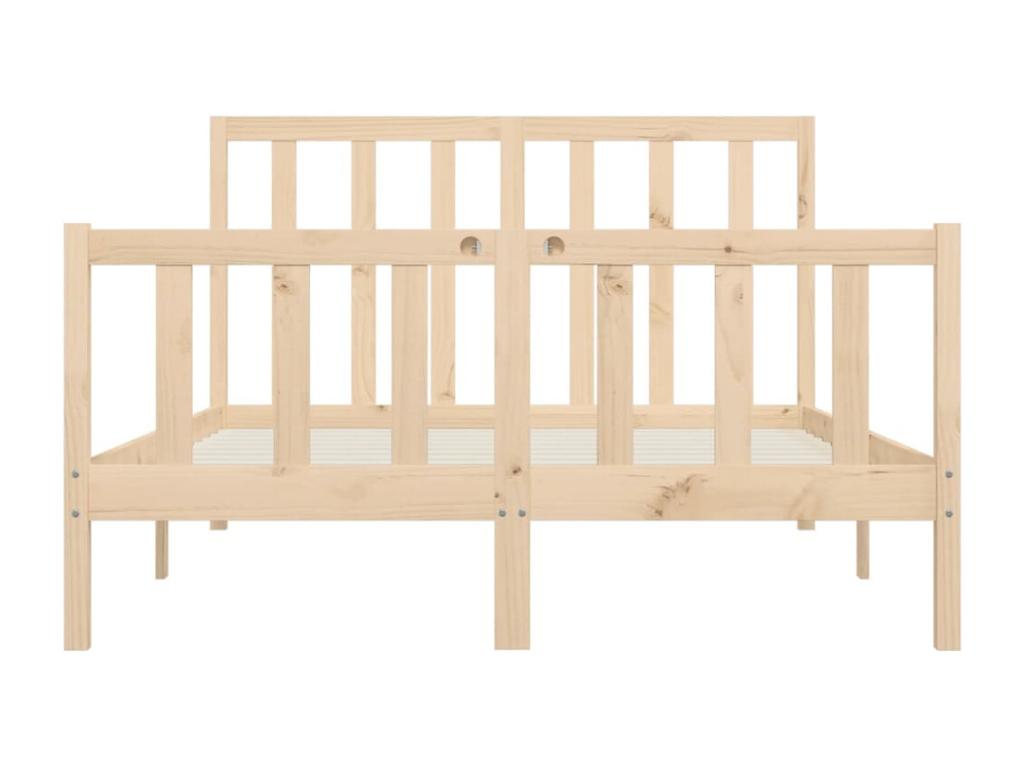 Cadre de lit sans matelas 140x200 cm bois massif XEUZ46800