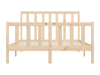 Cadre de lit sans matelas 140x200 cm bois massif XEUZ46800