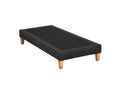 Sommier déco tapissier nuit noire - Boisona 2x100x210 LDFQ86452