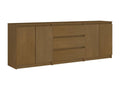 Armoire d'appoint Marron miel 180x36x65 cm Bois de pin massif GHLY49575
