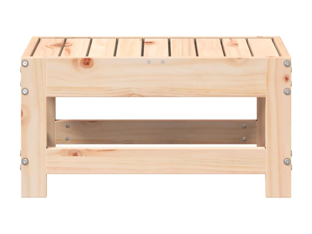 Repose-pied de jardin 62x30x32 bois de pin massif BWYV46931