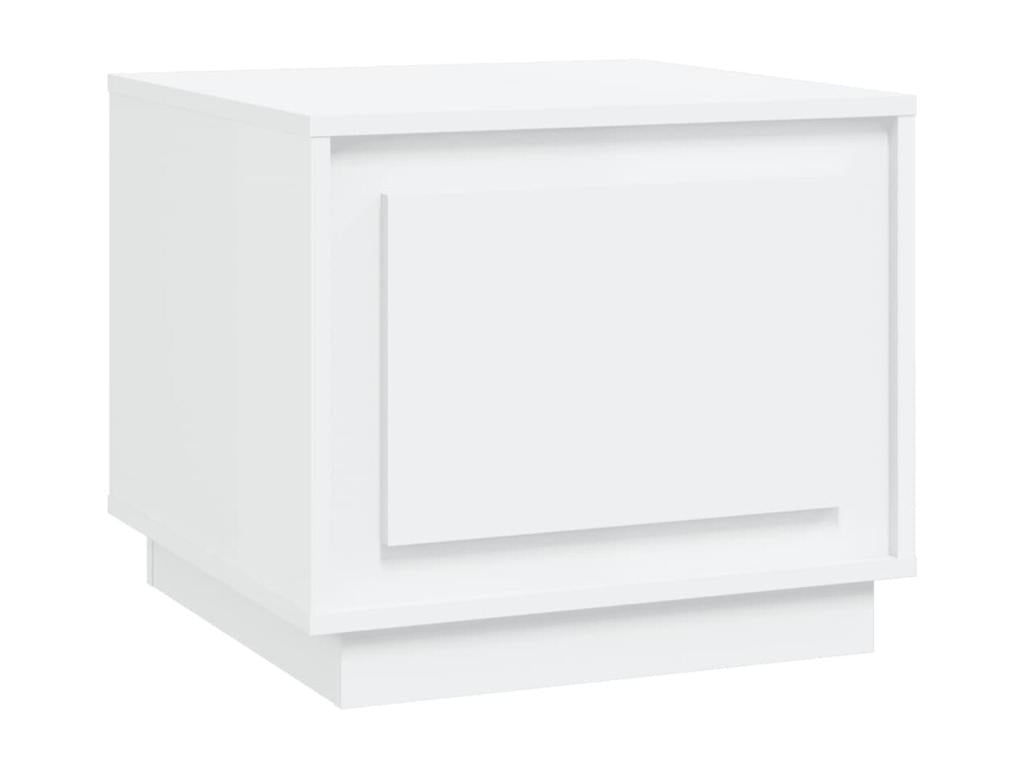 Table basse en bois d'ingénierie blanc, 51 x 50 x 44 cm
