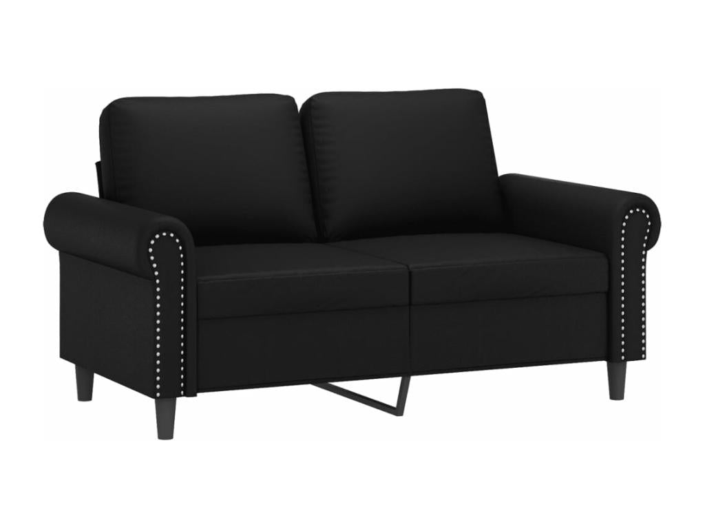 Ensemble de canapés 2 pcs avec coussins Noir Similicuir MRZX56011