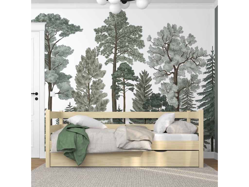 Lit en pin beige, 90 x 190 cm