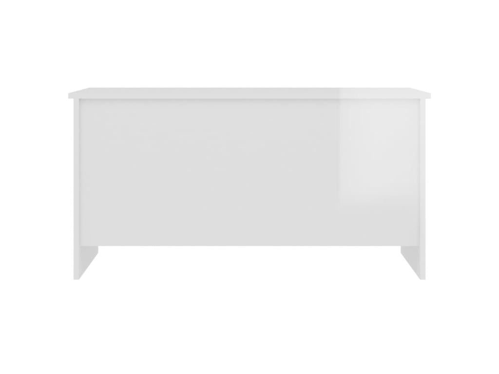 Table basse Blanc brillant 102x55.5x52.5 Bois d'ingénierie VNGJ87802