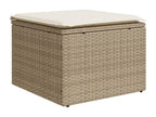Salon de jardin avec coussins 7 pièces beige résine tressée LGTU96431