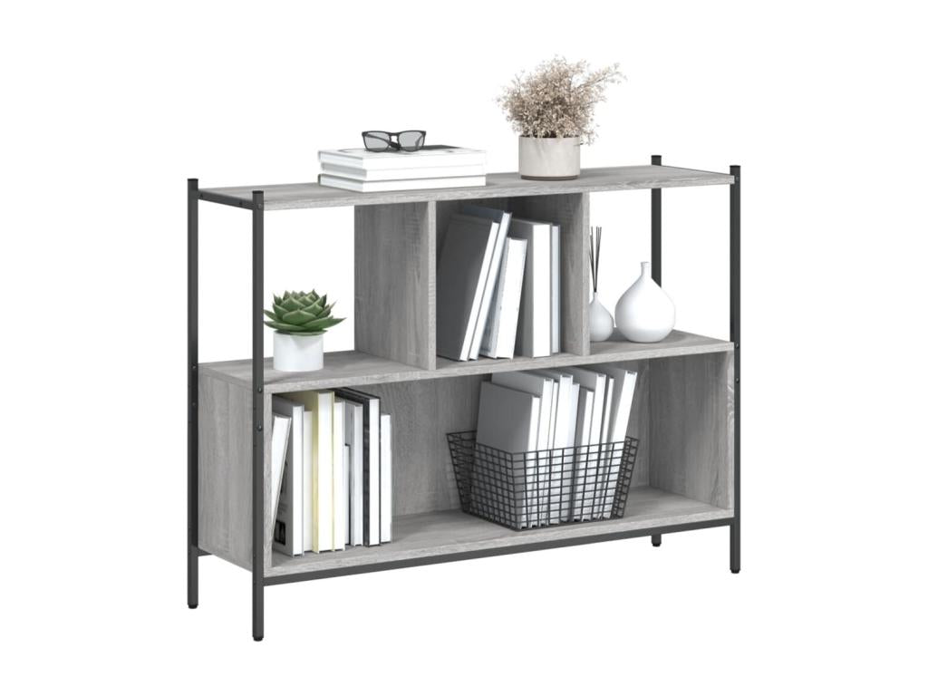 Bibliothèque Boisona gris 102x28x77,5 cm bois d'ingénierie AHPJ13244