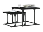 Table basse gigogne 2 pièces noir bois d'ingénierie BRSQ82558