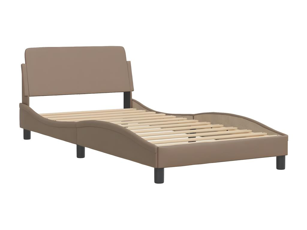 Lit avec matelas cappuccino 100x200 cm similicuir ZITZ51230