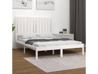 Cadre de lit Blanc Bois de pin massif 120x200 cm GREK84397