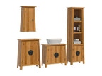 Ensemble de meubles de salle de bain 4 pcs bois de pin massif YUDC46682
