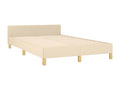 Cadre de lit avec tête de lit crème 120x190 tissu UGVV94752