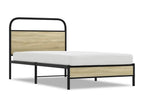 Cadre de lit sans matelas 90x190cm chêne Boisona bois ingénierie BMAA83563