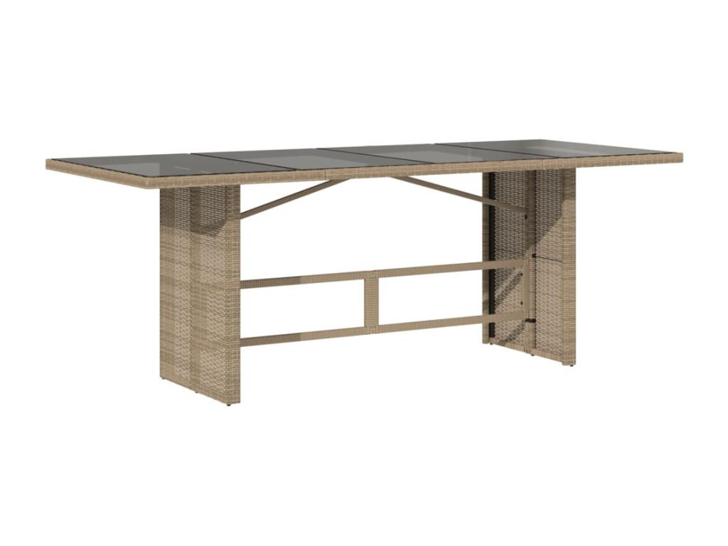 Ensemble à manger de jardin et coussins 9 pcs beige Poly rotin ZPAU76748