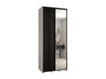 ARMOIRE Boisona 7 À PORTES COULISSANTES 235.2/110/45 2 portes Blanc/Noir/Noir YPCF98789