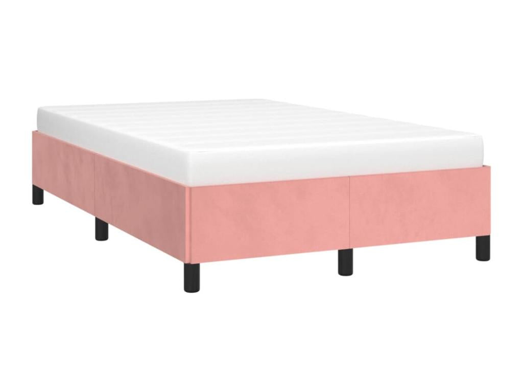 Cadre de lit rose 120x190 velours CFBS23065