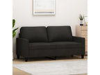 Canapé à 2 places Noir 140 cm Tissu MFPV60644