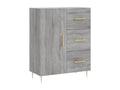 Buffet Boisona gris 69,5x34x90 cm bois d'ingénierie ZUJV47051