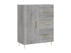 Buffet Boisona gris 69,5x34x90 cm bois d'ingénierie ZUJV47051