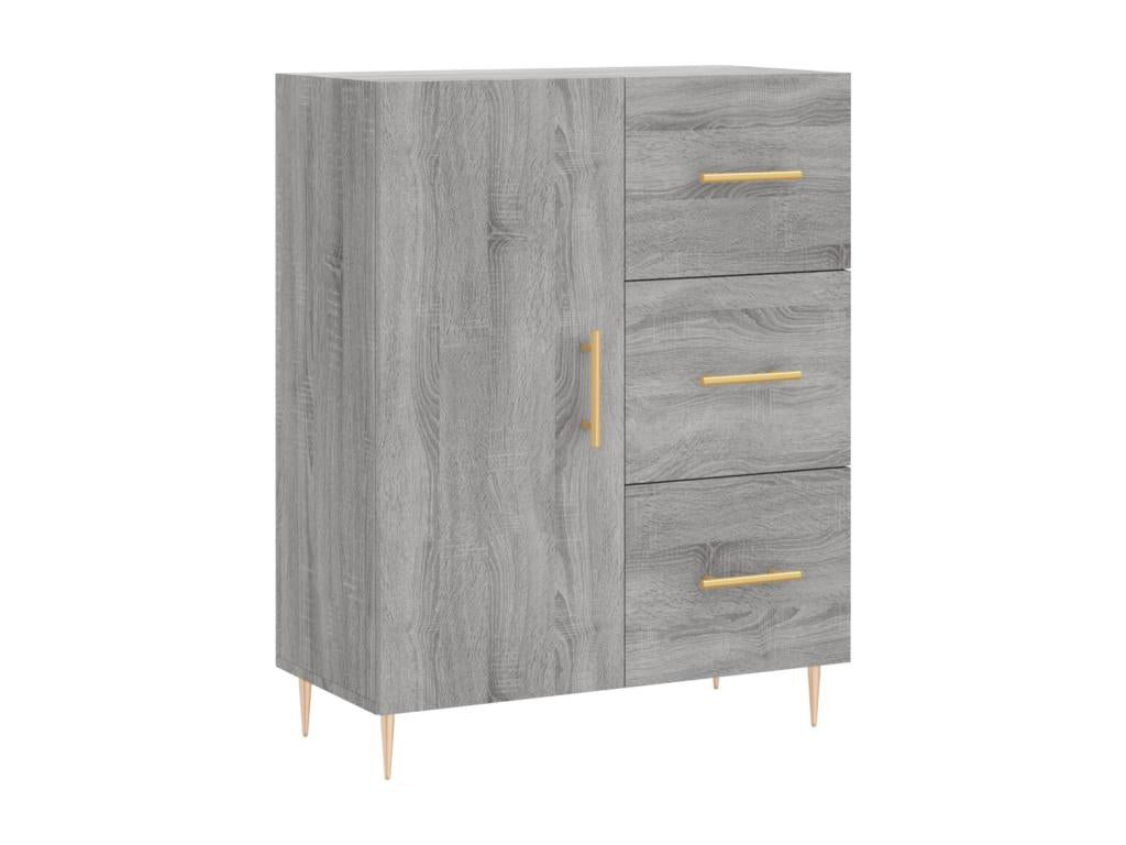 Buffet Boisona gris 69,5x34x90 cm bois d'ingénierie ZUJV47051