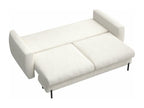 Canapé convertible 3 places - en tissu chenille crème imperméable - Boisona QRMR17917