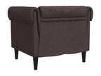 Fauteuil Boisona marron foncé tissu KIAX01378