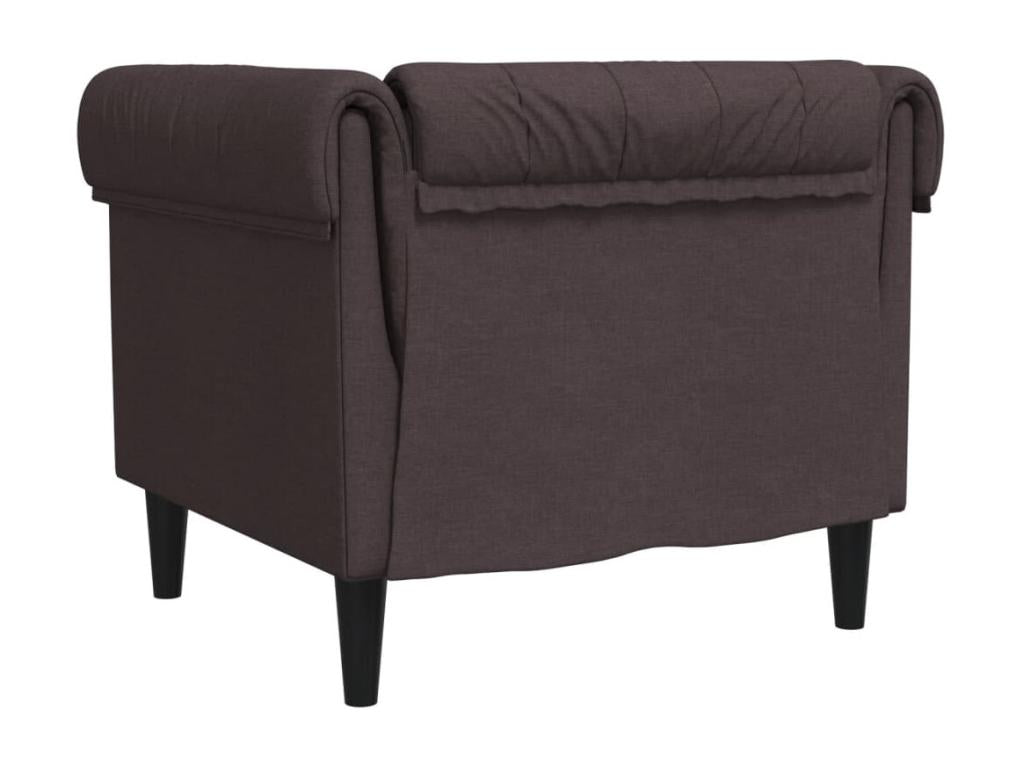 Fauteuil Boisona marron foncé tissu KIAX01378