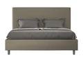 Lit coffre rembourrée 160x200 similicuir cappuccino Boisona EPVA36412