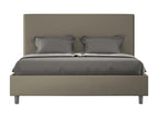 Lit coffre rembourrée 160x200 similicuir cappuccino Boisona EPVA36412