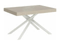 Table extensible 90x140/244 cm Boisona cachemire pieds blancs VXTQ30163