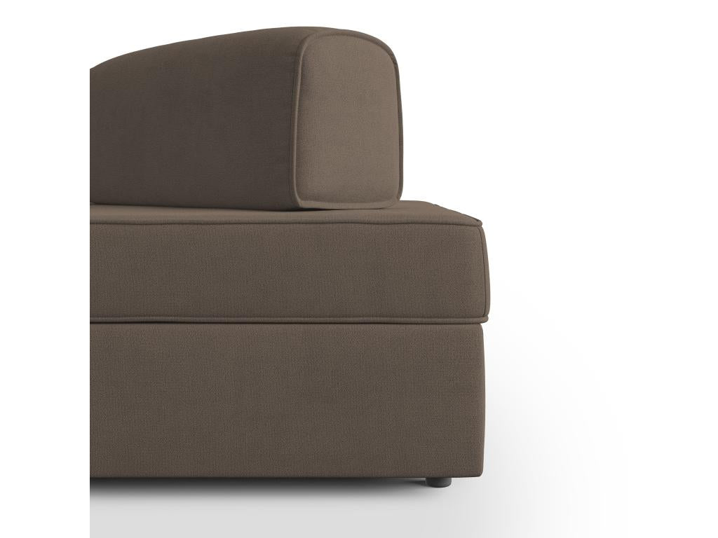 Boisona Canapé sans pouf extractible et dossier amovible en tissu imperméable T02 200 cm brun BGEE75977