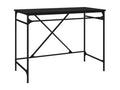 Bureau noir 100x50x75 cm bois d'ingénierie et fer INNA05373
