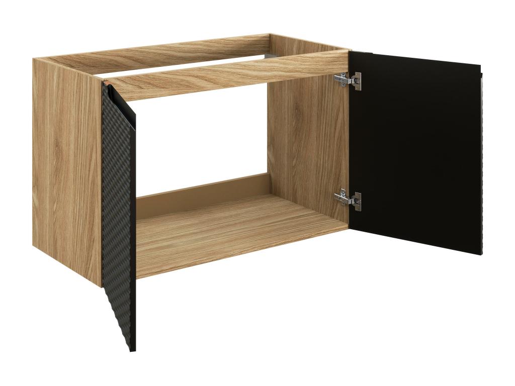 Armoire Sous Lavabos Boisona CUW90 2D 90x46x57 Noir ZTNJ28875