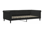 Lit de jour avec lit gigogne noir 100x200 cm velours YIYI29607