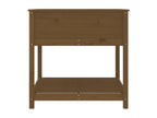 Jardinière avec étagère Marron miel 82.5x82.5x81 Bois de pin BJWX56828