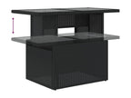 Salon de jardin 6 pcs avec coussins noir résine tressée JHYP30450