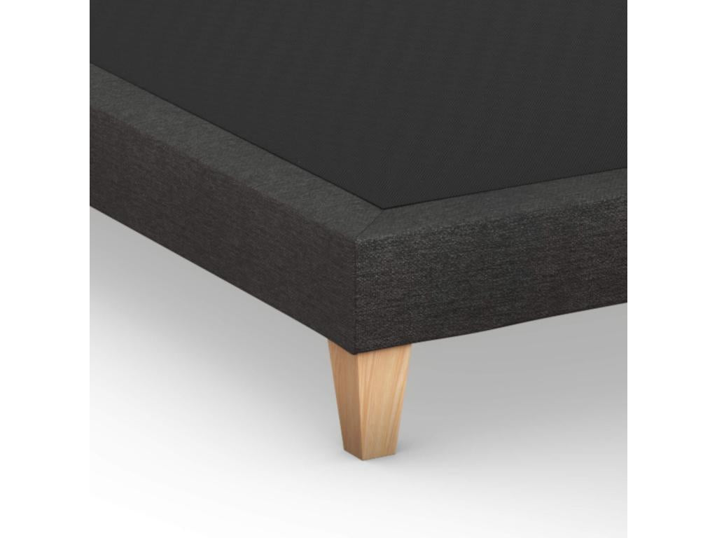 Sommier déco tapissier nuit noire - Boisona 2x100x210 LDFQ86452