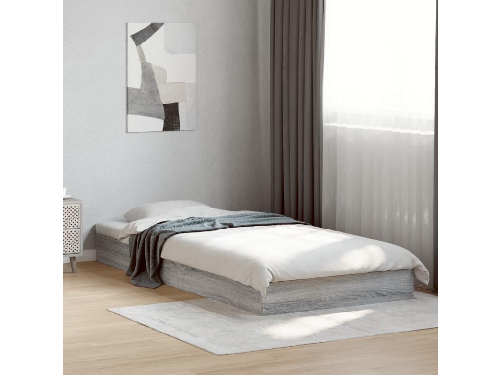 Cadre de lit sans matelas Boisona gris 90x200 cm SZXC71408