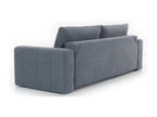 Canapé convertible 3 places velours bleu avec coffre de rangement Boisona 245cm ZGAU31690