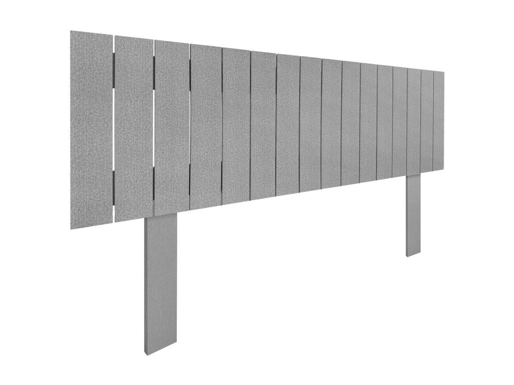 Boisona Tête de Lit Bois Recyclé Dm Style Vertical avec Pieds 145x115cm Lits 145 - Pointes Grises VRBZ46594