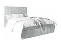 Lit continental Boisona 106 Double Continental Gris 180x200 Tapisserie 180x209cm LRZL64800