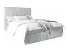 Lit continental Boisona 106 Double Continental Gris 180x200 Tapisserie 180x209cm LRZL64800