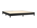 Sommier à Boisona de lit avec matelas Noir 200x200 Similicuir HAGO64326