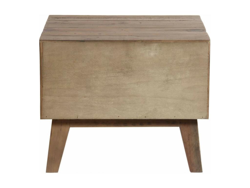 Chevet 1 Tiroir Pieds En Bois Bois-MDF Marron - Boisona WWCL85243